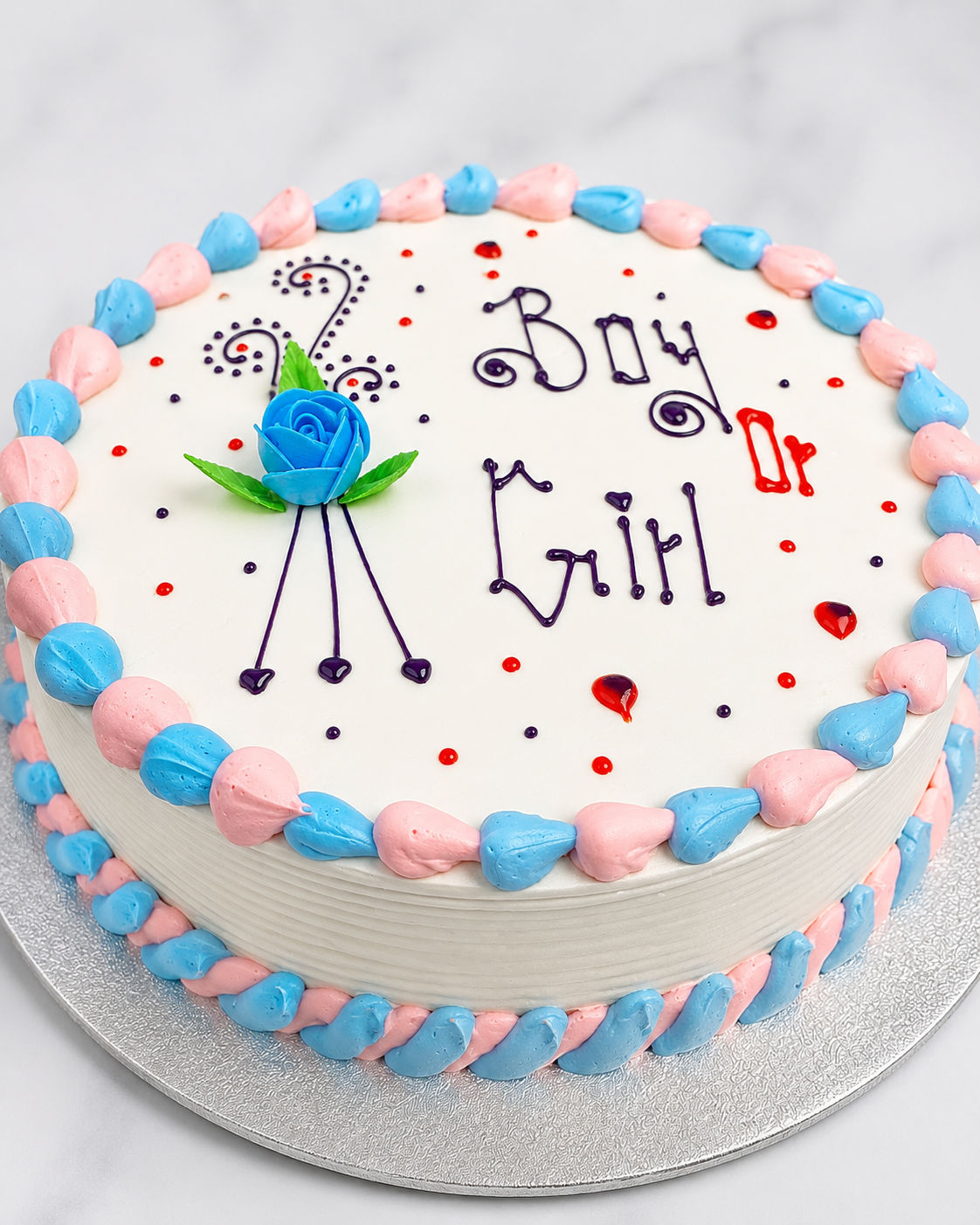 Boy or Girl Reveal Cake